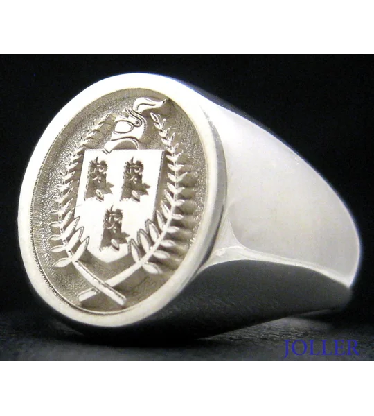 Family Coat of Arms Ring Custom Engraved