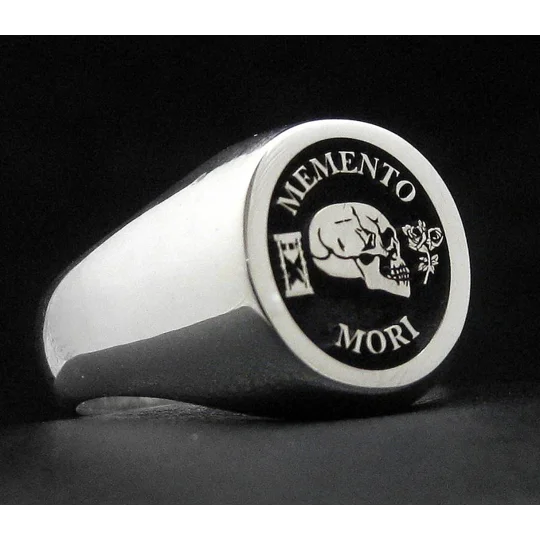 Memento Mori Silver Ring