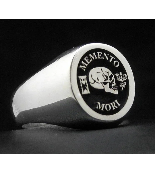 Memento Mori Silver Ring