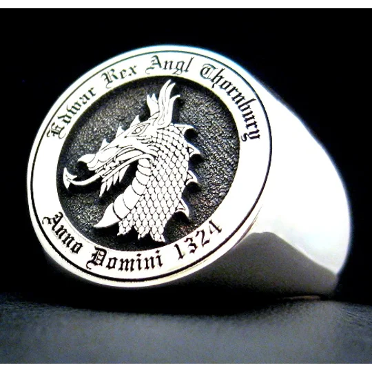 Family Crest Round Ring - Any Crest