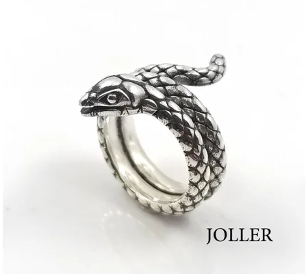 Silver Snake Ring Oxidized