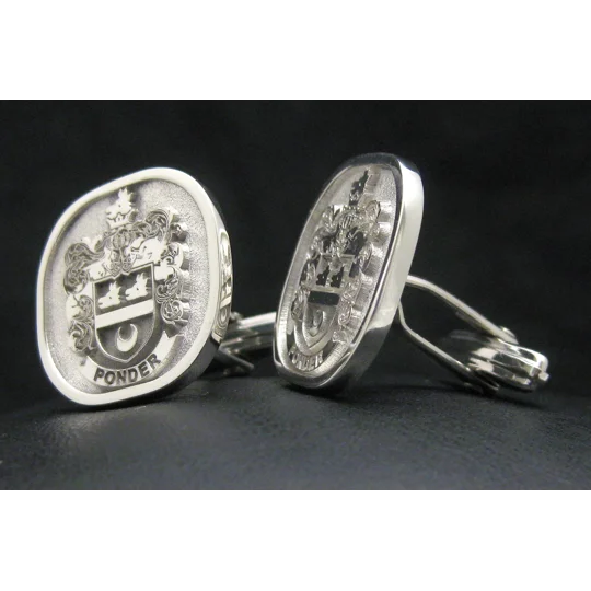 Design Your Own Family Crest Cufflinks - Mason Cufflinks - Any Crest