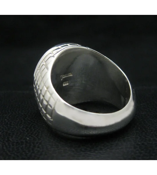 Custom Family Crest Ring Croco Pattern