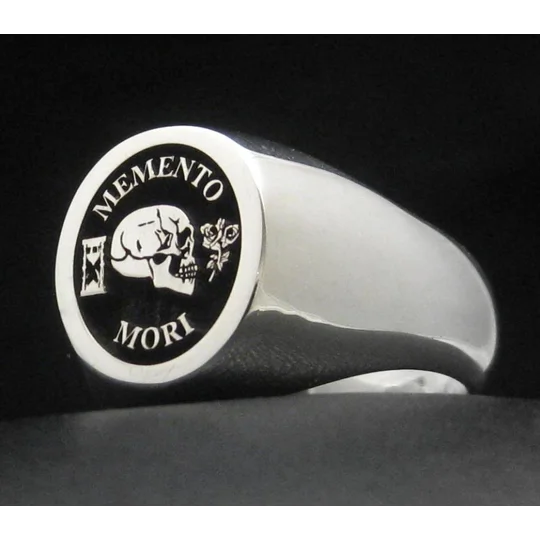 Memento Mori Silver Ring