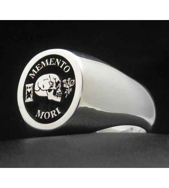 Memento Mori Silver Ring
