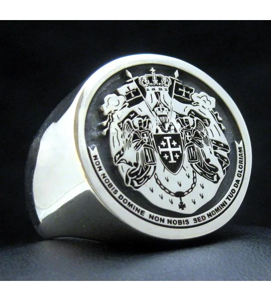 Knights Templar Signet Round Ring