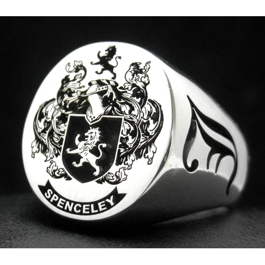 Spenceley Family Crest Ring