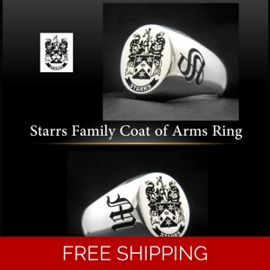 Starrs Family Coat of Arms Ring