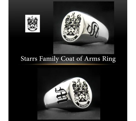 Starrs Family Coat of Arms Ring