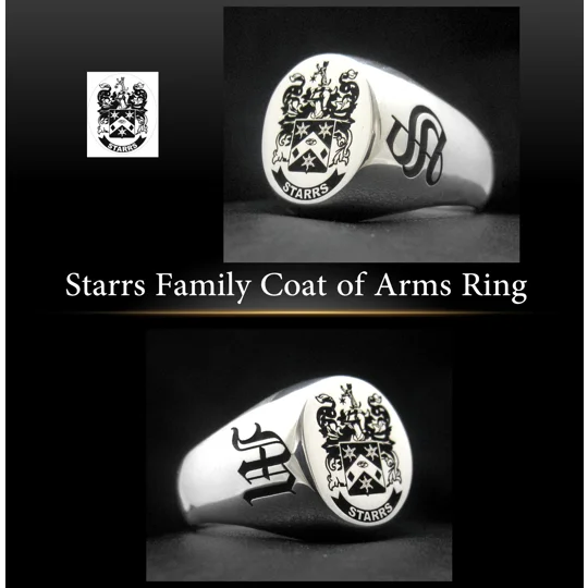 Starrs Family Coat of Arms Ring