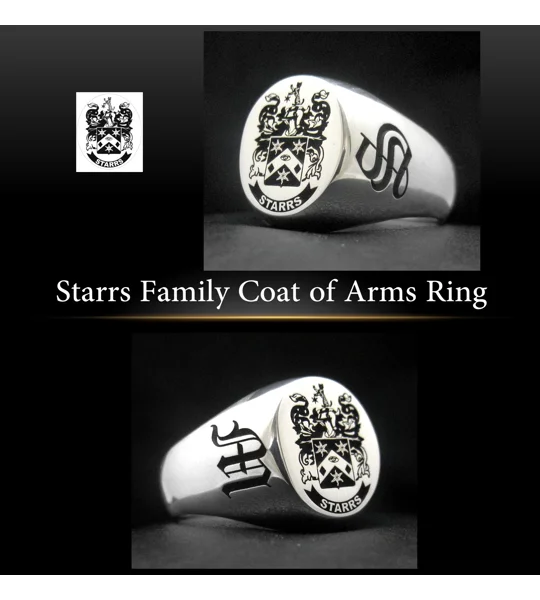 Starrs Family Coat of Arms Ring