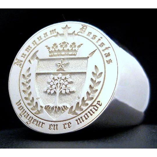 Family Crest Round Ring - Any Crest