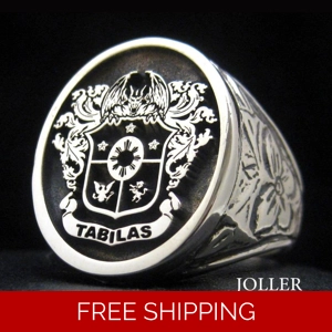 Custom Engraved Family Crest Ring