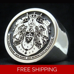 Knights Templar Signet Round Ring