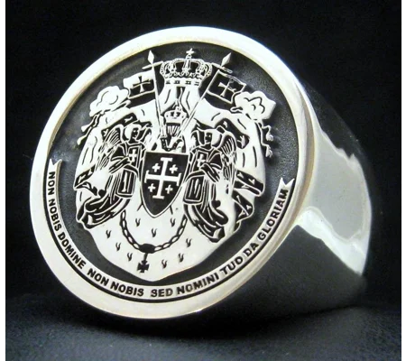 Knights Templar Signet Round Ring