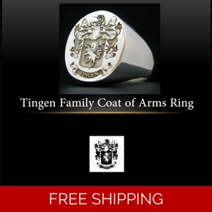 Tingen Family Crest Ring
