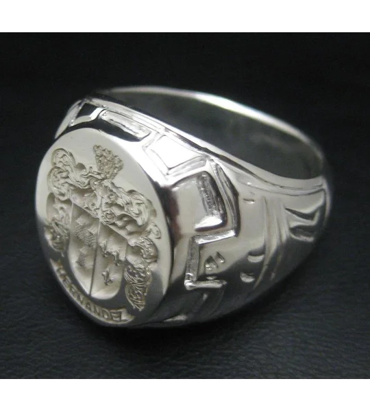 Design Your Own - Coat of Arms Ring - Castle Pattern