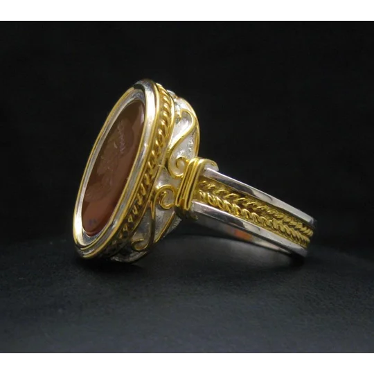 Antique Signet Ring - Homer Carnelian