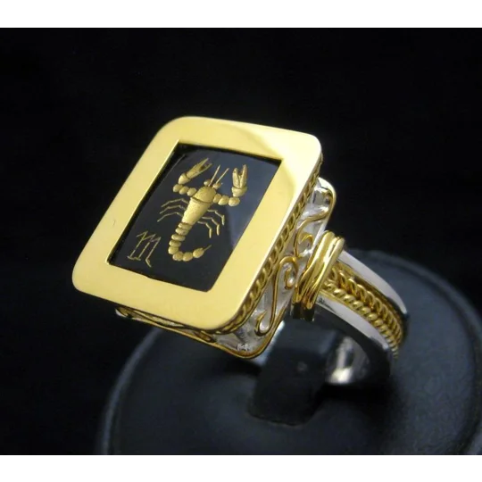 Scorpio Signet Ring - Onyx