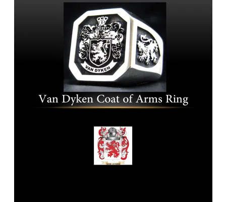 Van Dyken Coat of Arms Ring