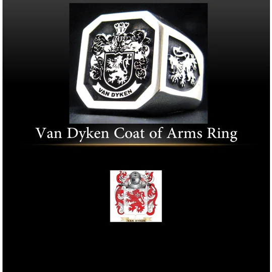 Van Dyken Coat of Arms Ring