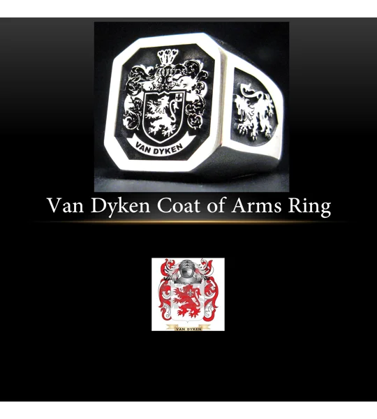 Van Dyken Coat of Arms Ring