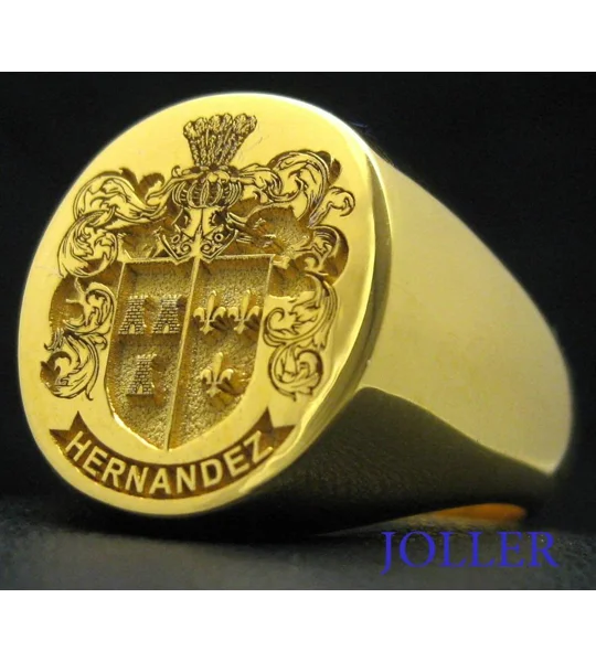Solid Gold Custom Made Family Crest Ring