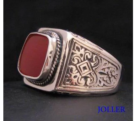 Mens Signet Ring Carnelian