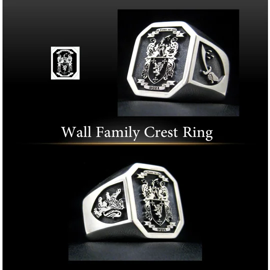 Wall Family Crest Ring