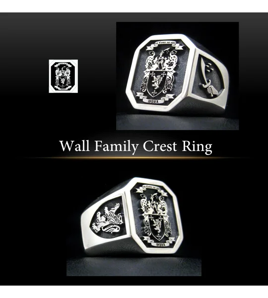 Wall Family Crest Ring