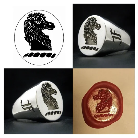 Wax Seal Family Crest Ring - Any Crest