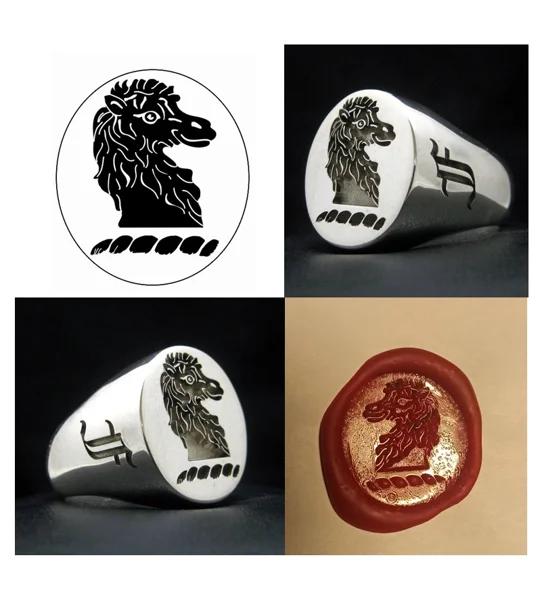 Wax Seal Family Crest Ring - Any Crest