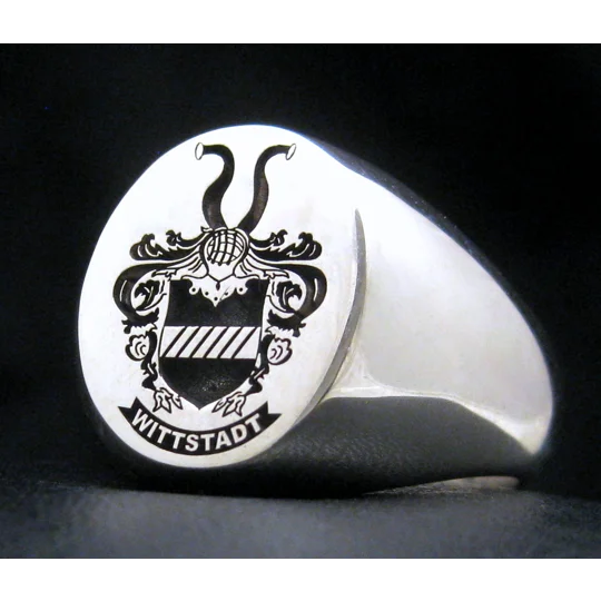 Wittstadt Family Coat of Arms Ring