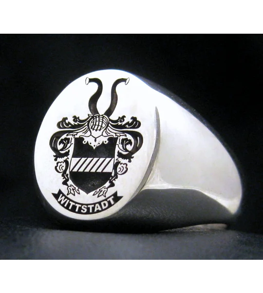 Wittstadt Family Coat of Arms Ring