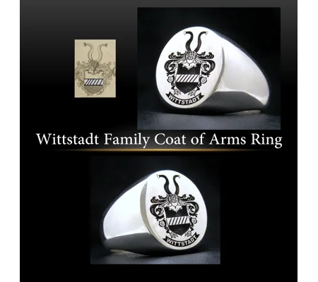 Wittstadt Family Coat of Arms Ring