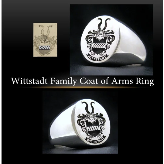 Wittstadt Family Coat of Arms Ring