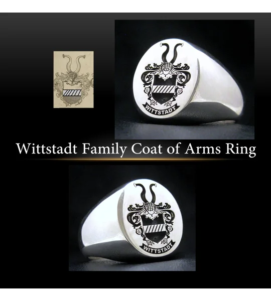 Wittstadt Family Coat of Arms Ring
