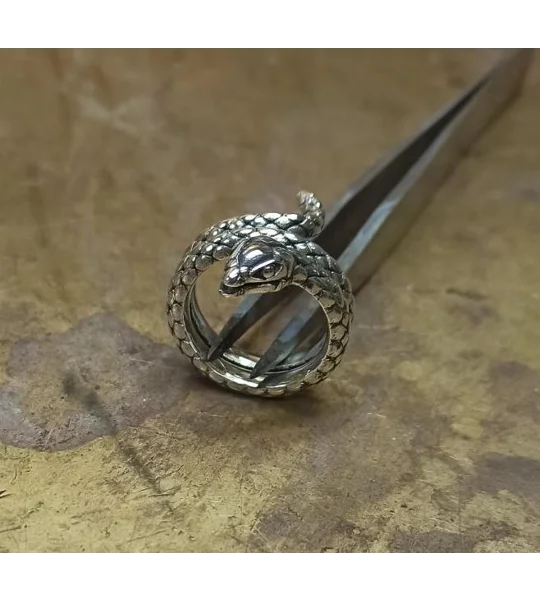 Silver Snake Ring Oxidized