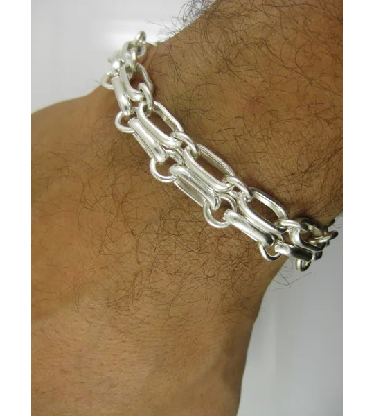 Mens Silver Bracelet - Handmade