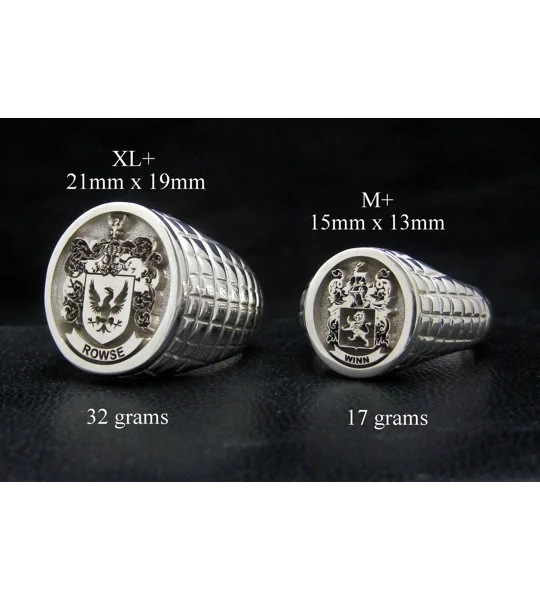 Custom Family Crest Ring Croco Pattern