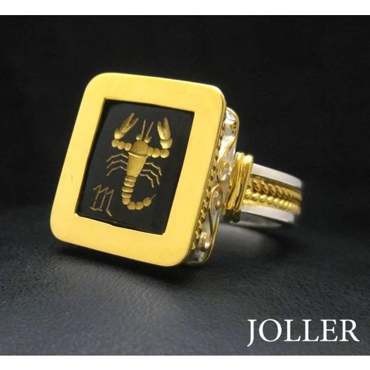 Scorpio Signet Ring - Onyx