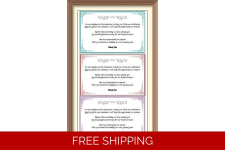 Wedding Gift Money Requests