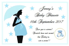 Personalised Baby Shower Scratch Cards x 12