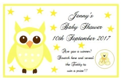 Personalised Baby Shower Scratch Cards x 12