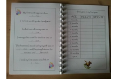PERSONALISED BABY RECORD/MEMORY BOOK - MY FIRST YEAR