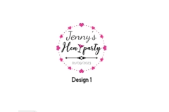 Hen Party Sticker Labels