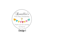 Personalised Christening/Baptism/Holy Communion Sticker Labels