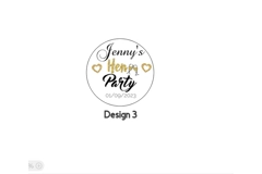 Hen Party Sticker Labels