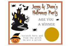 12 Personalised Halloween Scratch Cards