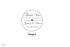 Personalised Wedding Sticker Labels